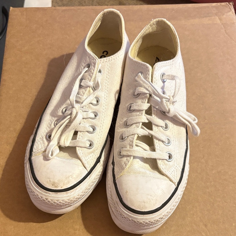 Platform Converse Sneakers White